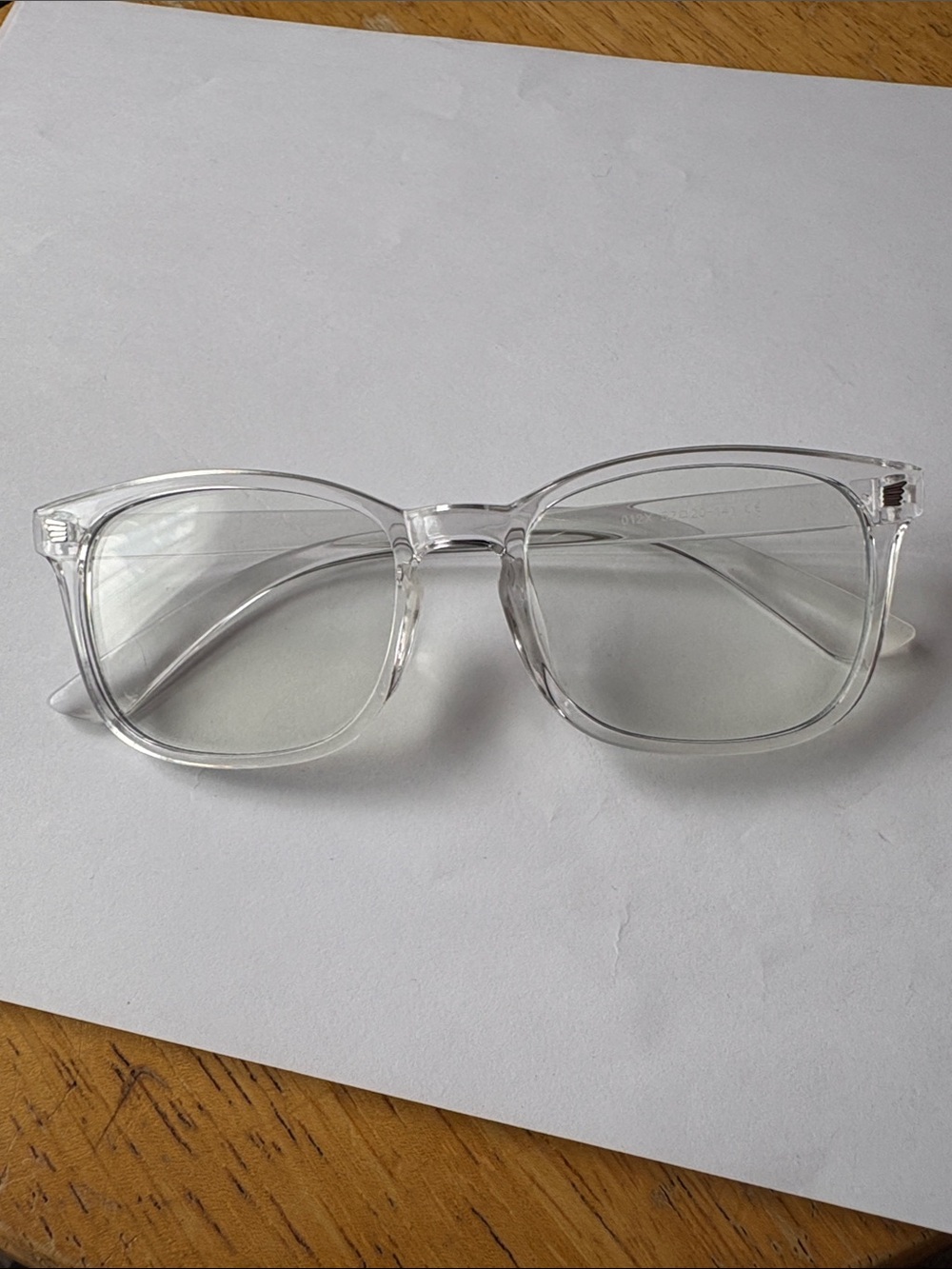 Clear Transparent Square Glasses Blue light blocking